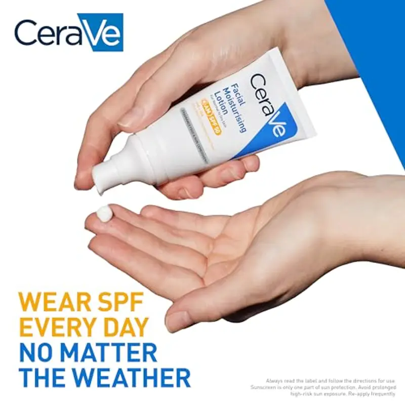 CeraVe Crema Idratante Viso SPF 50, Per Pelli da Normali a Secche, Idratazione Profonda, Ad Assorbimento Rapido, Con Protezione Solare SPF 50 e Acido Ialuronico, 52 ml miniatura 2