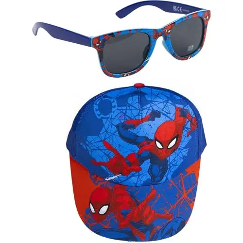 CERDÁ LIFE'S LITTLE MOMENTS Gorra Set Gafas De sol Sp Summer 2025 Cappellino da Baseball, Spiderman, Taglia Unica Unisex