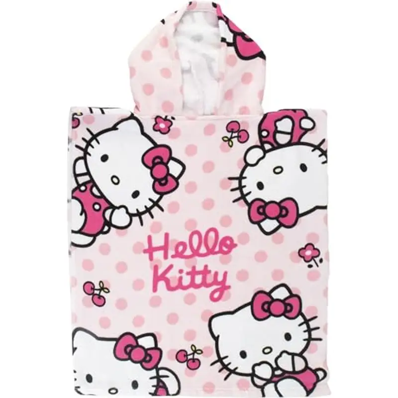 CERDÁ LIFE'S LITTLE MOMENTS Microfibra HK Summer 2025 Cappellino da Baseball, Poncho Hello Kitty, Taglia Unica Unisex