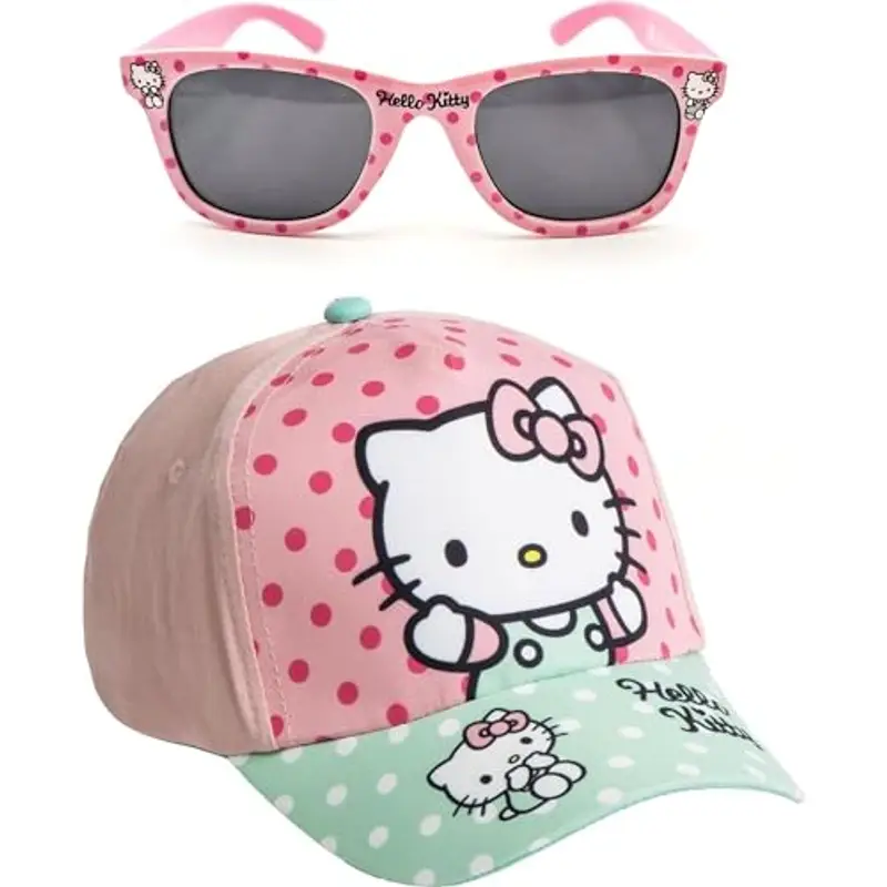 CERDÁ LIFE'S LITTLE MOMENTS Set De sol HK Summer 2025 Cappellino da Baseball, Gorra y Gafas Hello Kitty, Taglia Unica