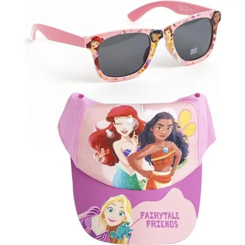 CERDÁ LIFE'S LITTLE MOMENTS Set De sol Pr Summer 2025 Cappellino da Baseball, Gorra + Gafas Princess, Taglia Unica