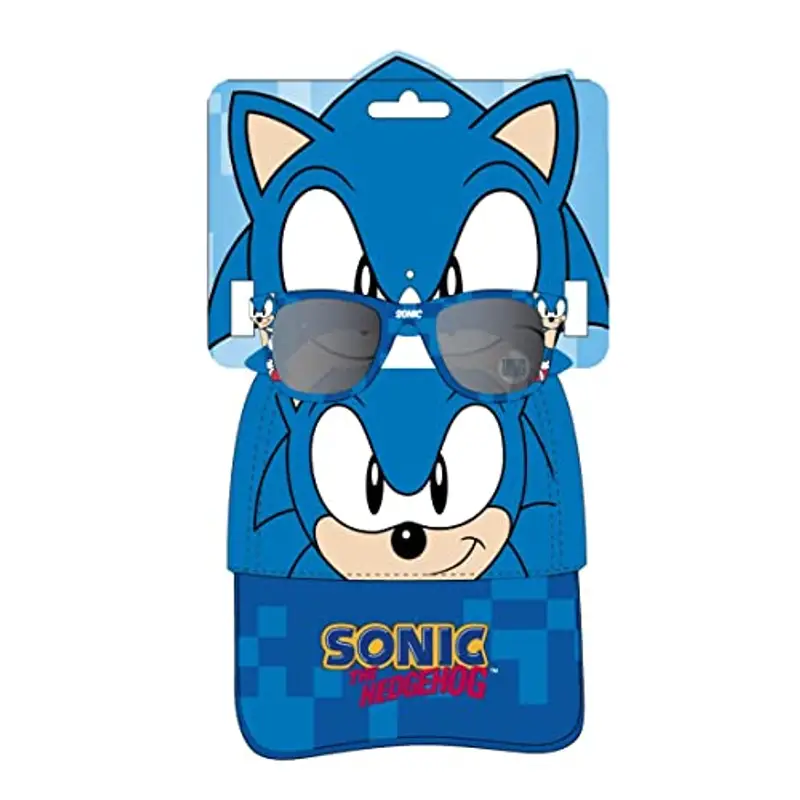 CERDÁ Set Occhiali da Sole e Berretto Sonic Kit, Multicolore - Unisex