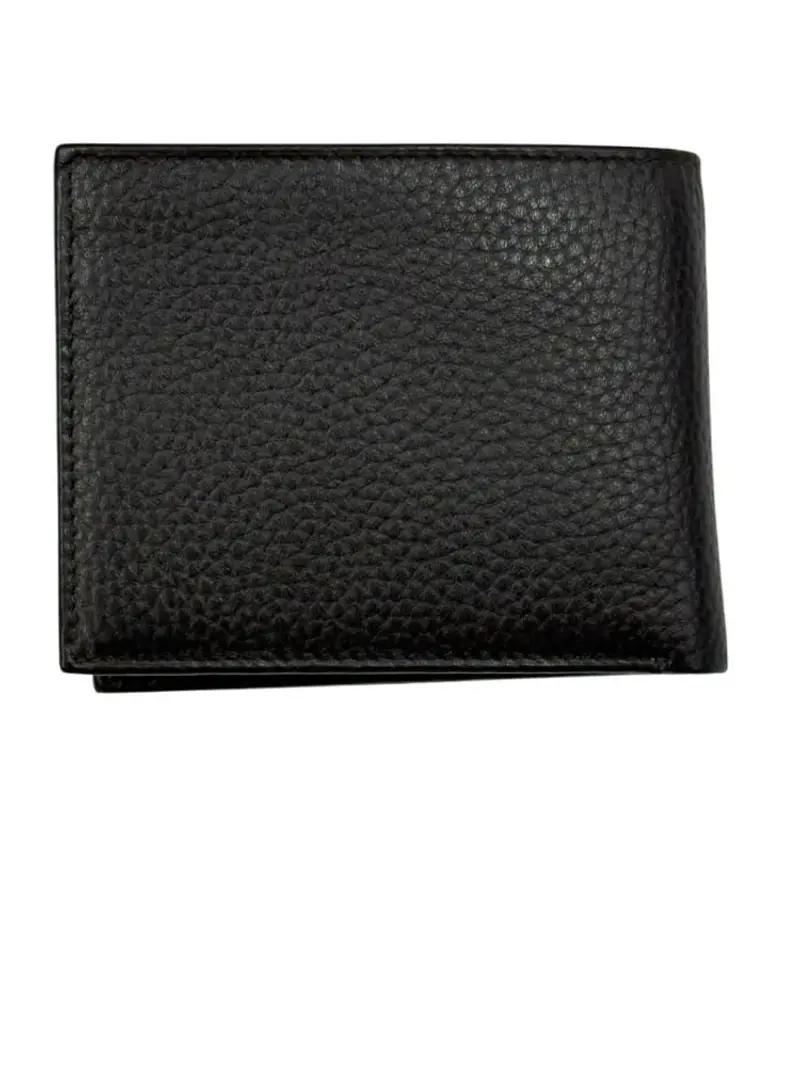 Cesare Paciotti portafoglio marrone uomo in ecopelle martellata mini logo in metallo miniatura 2