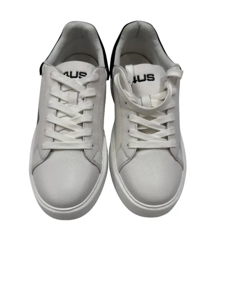 scarpe bianche uomo logo sul lato miniatura 2