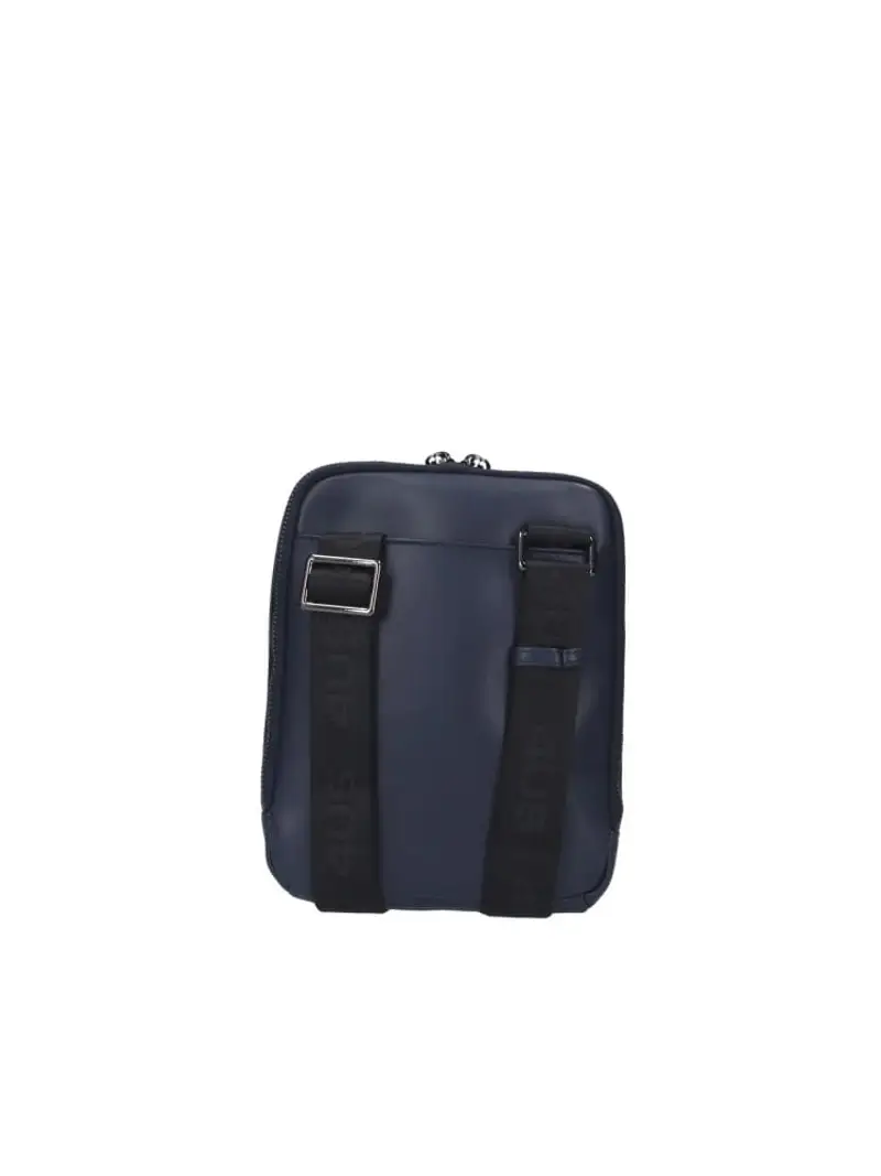 Cesare Paciotti tracolla blu navy uomo in ecopelle logo sul davanti miniatura 2