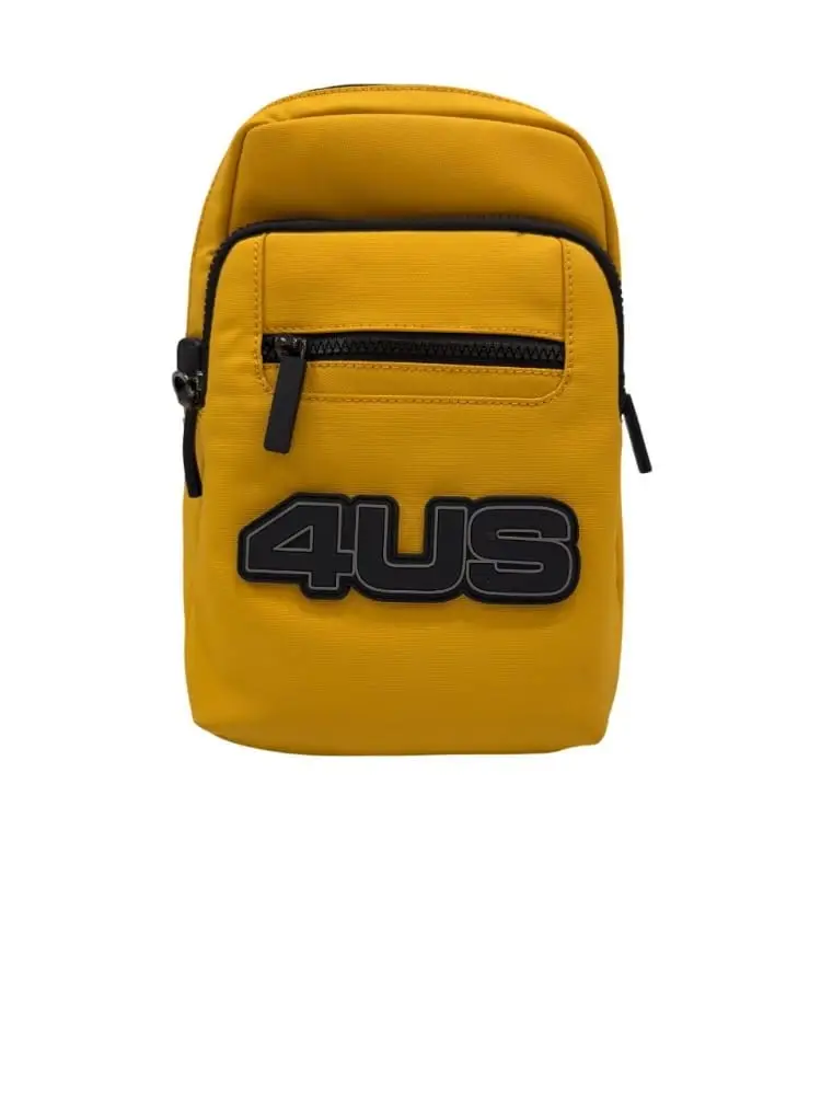 tracolla gialla uomo maxi logo