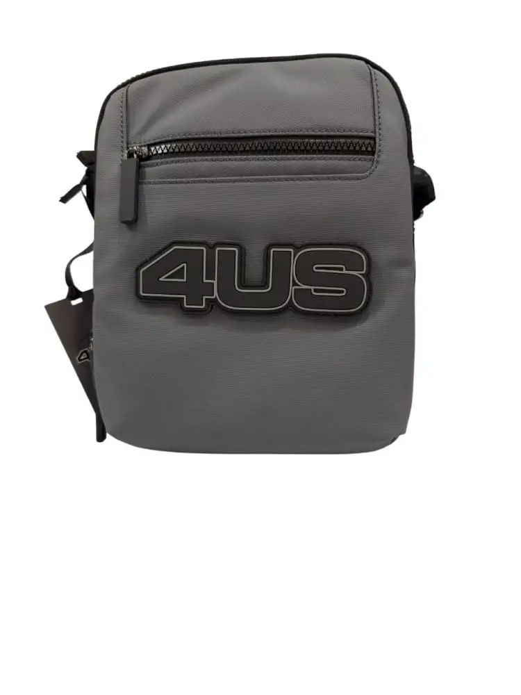 tracolla grigia uomo maxi logo