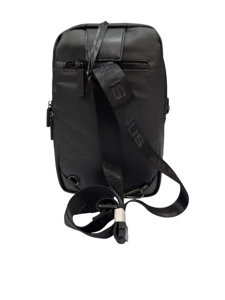 tracolla nera uomo maxi logo miniatura 2