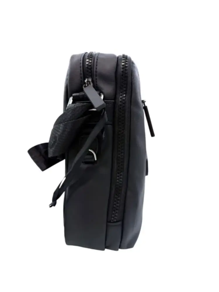 tracolla nera uomo maxi logo sul davanti miniatura 2