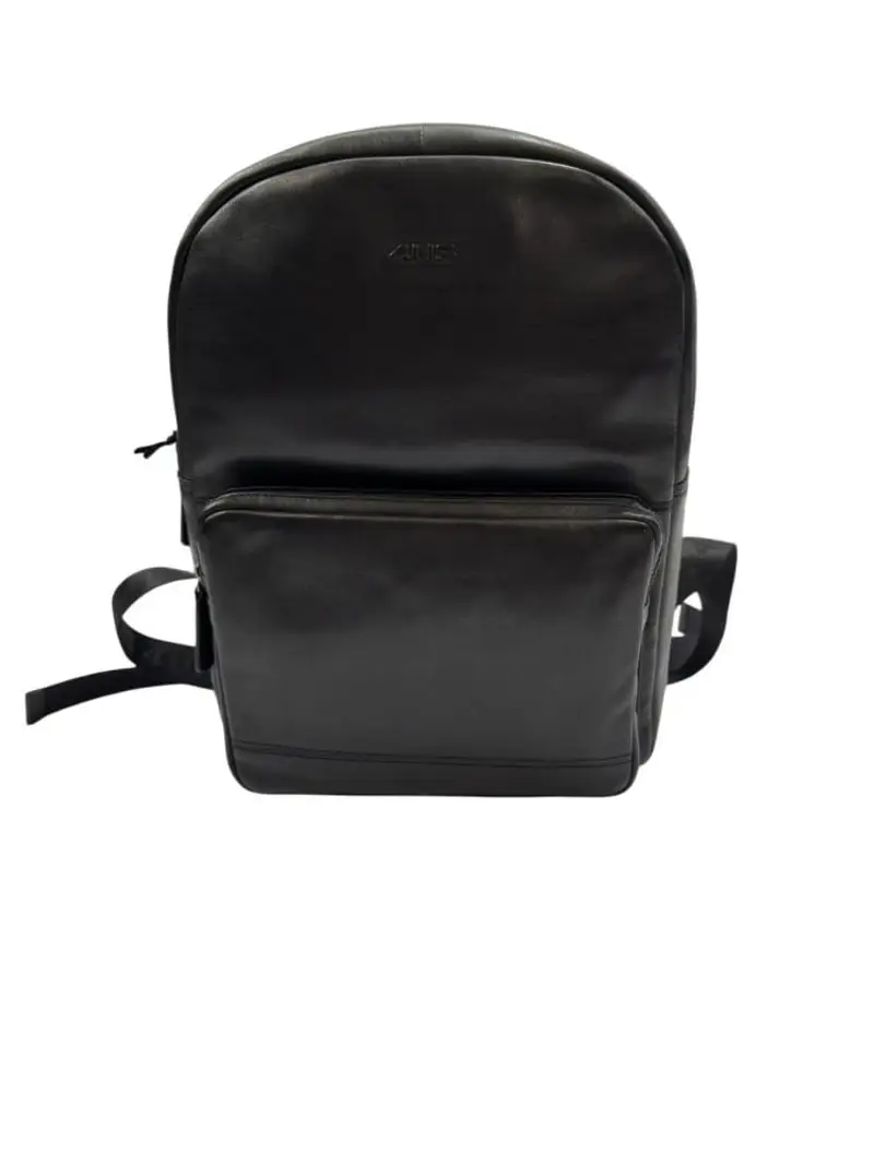 Cesare Paciotti zaino nero uomo in ecopelle logo sul davanti