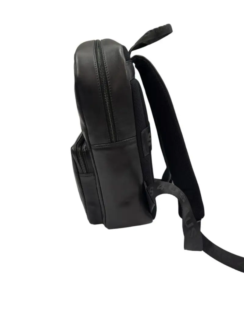 Cesare Paciotti zaino nero uomo in ecopelle logo sul davanti miniatura 2