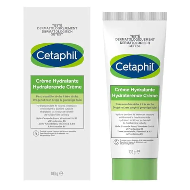 Cetaphil, Crema Idratante Viso e Corpo per uso frequente, Idratazione intensa per 24 ore, Ideale per Pelle Secca, Molto Secca, Sensibile e Danneggiata, Effetto Lenitivo, Senza Profumo, Formato 100 g miniatura 3