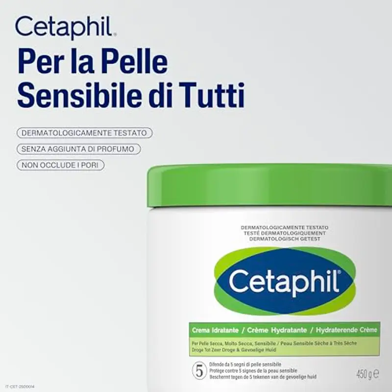 Cetaphil Crema Idratante Viso e Corpo, Senza Profumo, Formato 450g + Emulsione Detergente Viso e Corpo, Senza Profumo, Formato Viaggio 29 ml miniatura 3