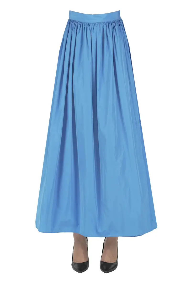 Gonna ampia in taffetà Blu
