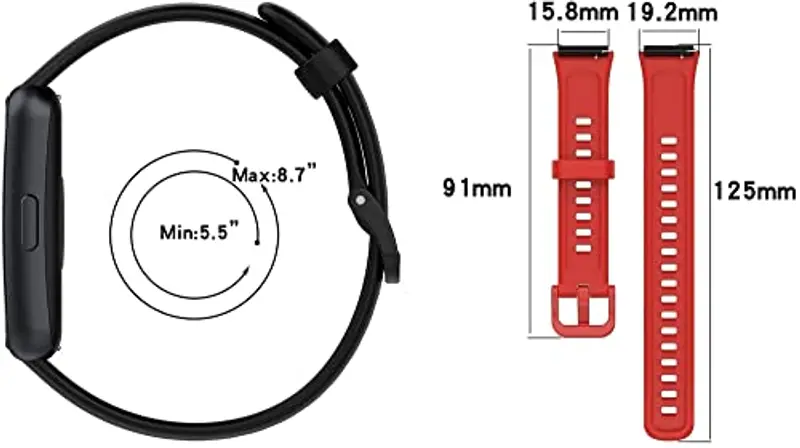 Chainfo compatibile con Huawei Honor Band 7 / Band 7 Cinturino per Orologio in Gomma Siliconica NO221211 miniatura 3