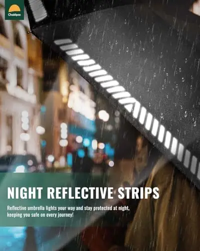 Chakipee 8 ossa Ombrello Pieghevole Pioggia da Viaggio Antivento miniatura 2