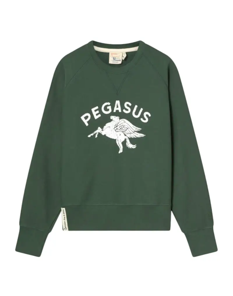 Sunset crewneck sweater felpa girocollo collegiale - green S