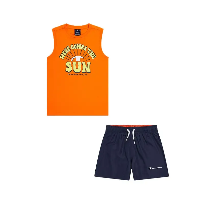 Completo Sportivo Canotta + Shorts Arancione Bambino M