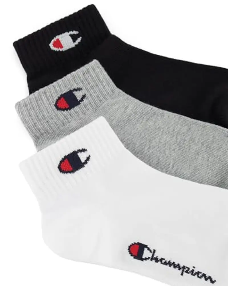 Champion Core Socks Junior 6PP Quarter, Grigio (Melange Chiaro), 31-34 EU (12-2 Kids UK) Unisex - Bambini e ragazzi -FW23 miniatura 2