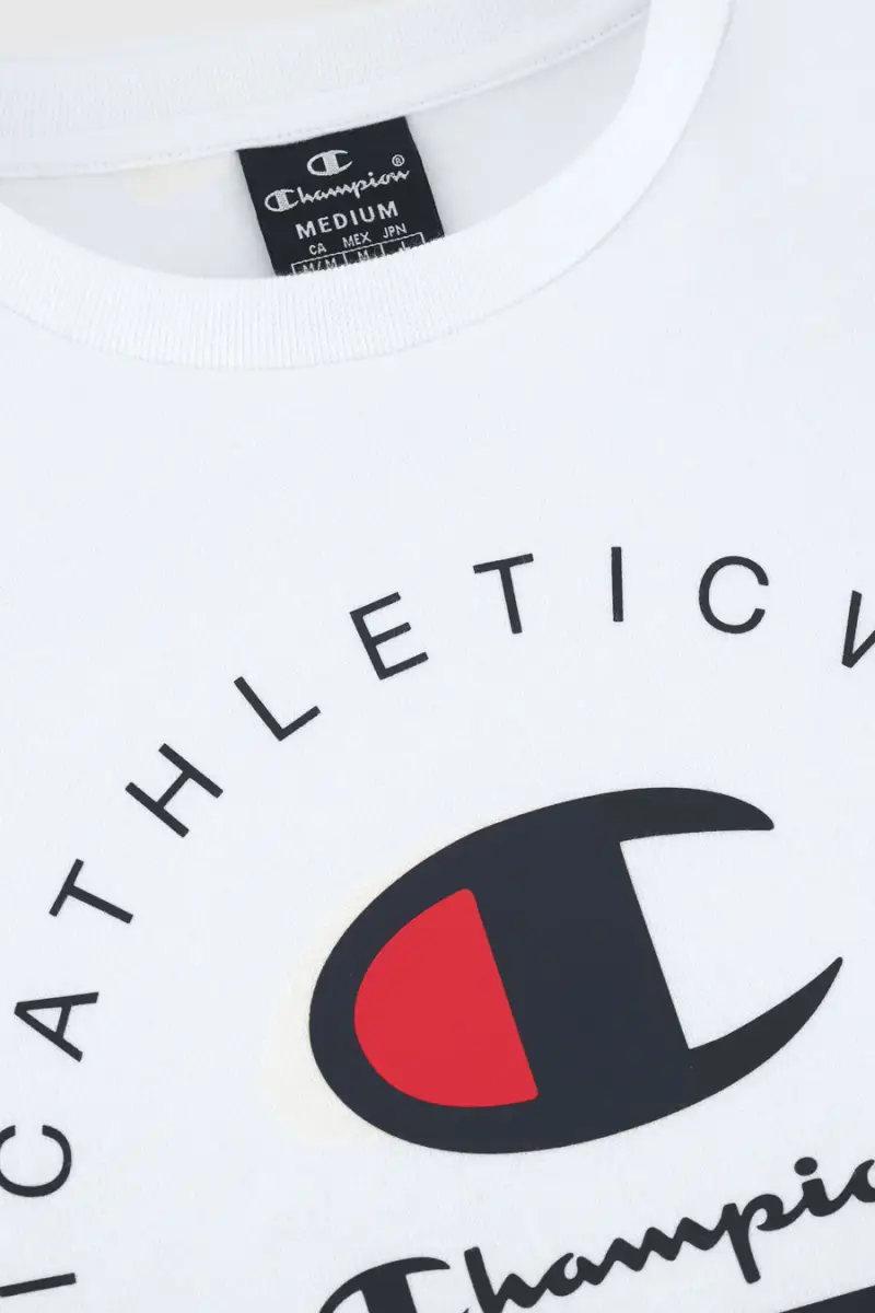 Felpa Bianca girocollo senza cappuccio Champion Crewneck Sweatshirt [BIANCO] miniatura 2