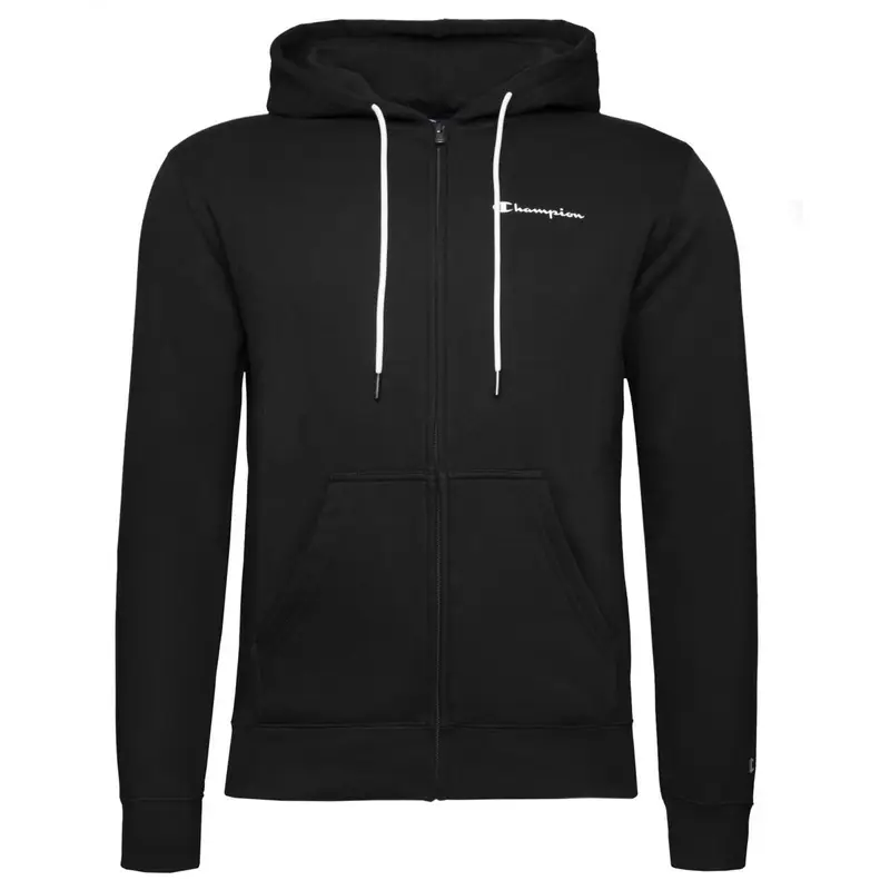 Felpa Champion Hooded Full Zip Sweatshirt Nero Adulto | Champion