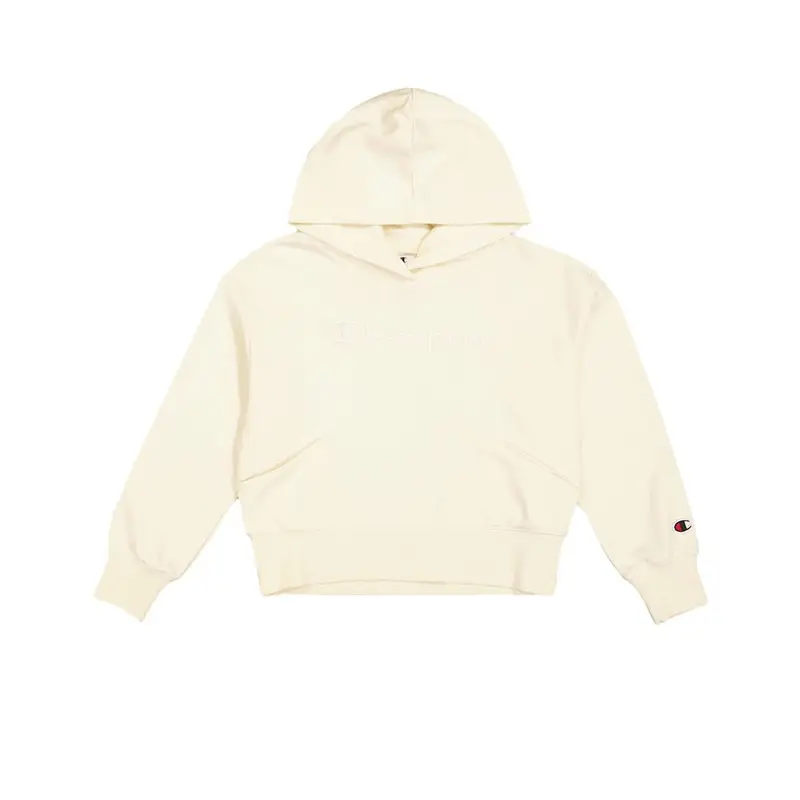 Felpa Con Cappuccio Bianco Bambina L