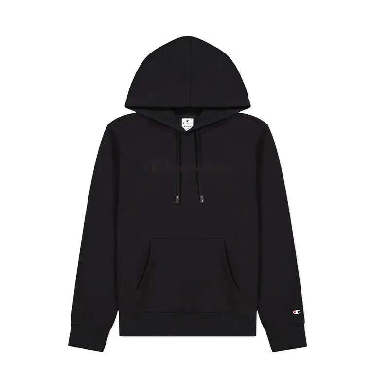 Felpa Con Cappuccio Logo Nero Donna S