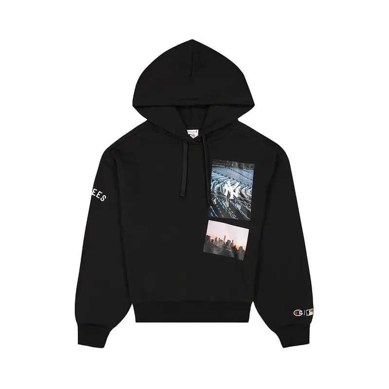 Felpa Con Cappuccio Ny Nero Donna XS