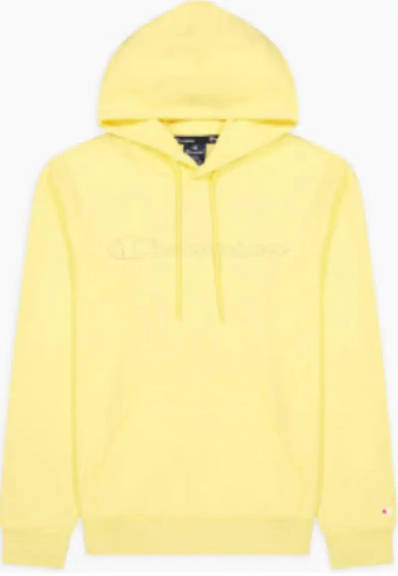 Felpa con Cappuccio Uomo Champion Script Logo Hoodie M Giallo | Champion