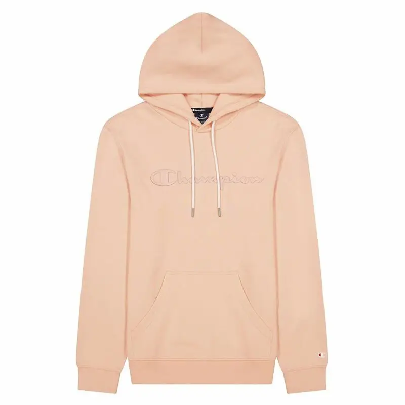 Felpa con Cappuccio Uomo Champion Script Logo Rosa | Champion