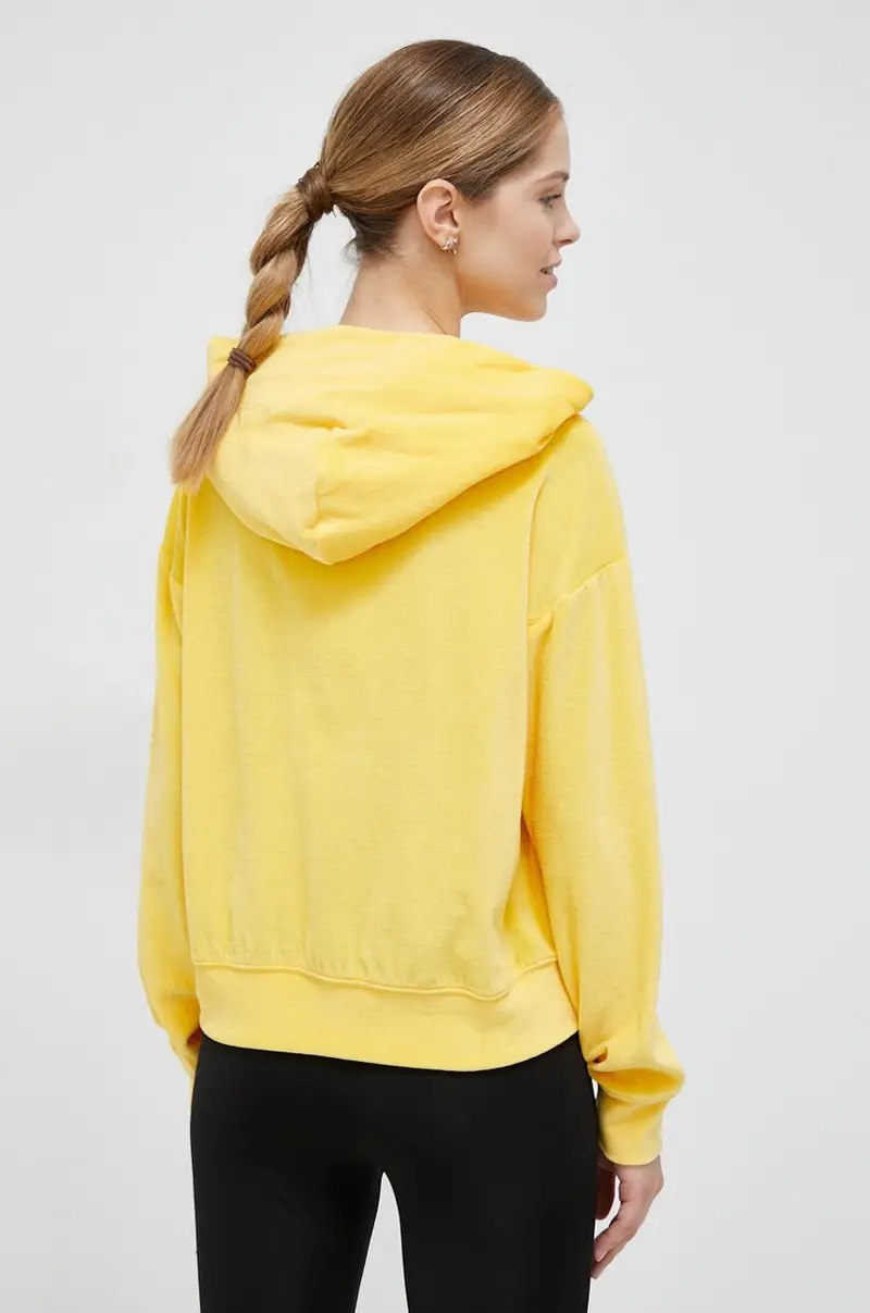 felpa donna con cappuccio Giallo miniatura 3