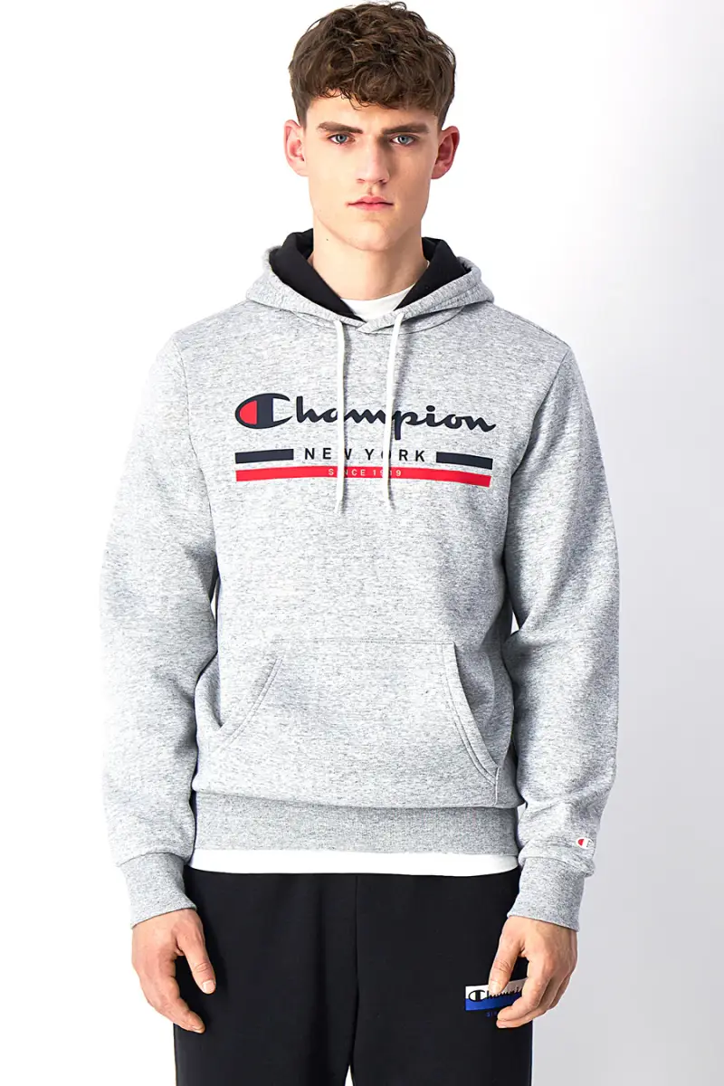 Felpa Grigia Con Cappuccio Champions Hooded Sweatshirt [GRIGIO] miniatura 3