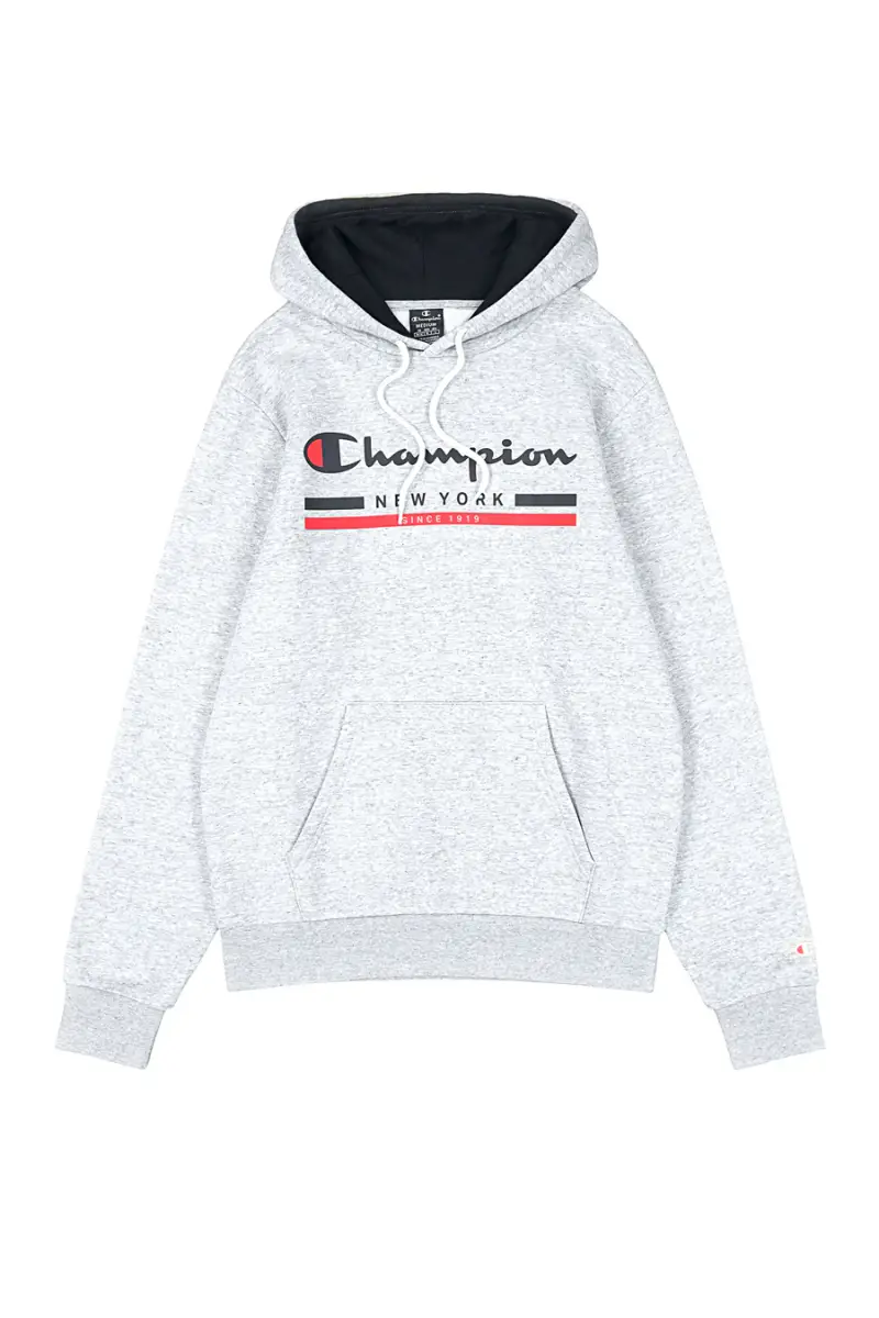 Felpa Grigia Con Cappuccio Champions Hooded Sweatshirt [GRIGIO]