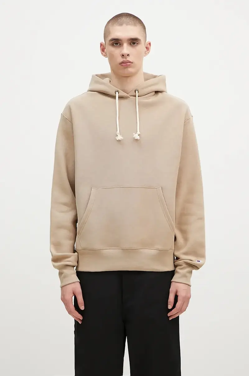 felpa Hooded Sweatshirt uomo colore beige con cappuccio 220705