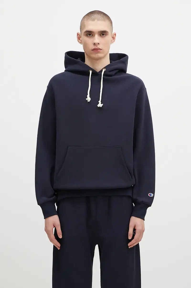 felpa Hooded Sweatshirt uomo colore blu navy con cappuccio 220705