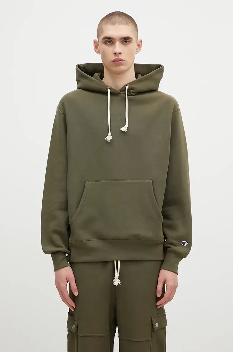 felpa Hooded Sweatshirt uomo colore verde con cappuccio 220705