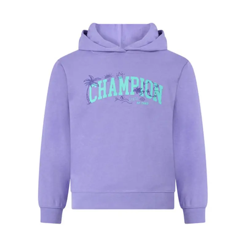 Felpa Palestra Con Cappuccio Viola Bambina XS