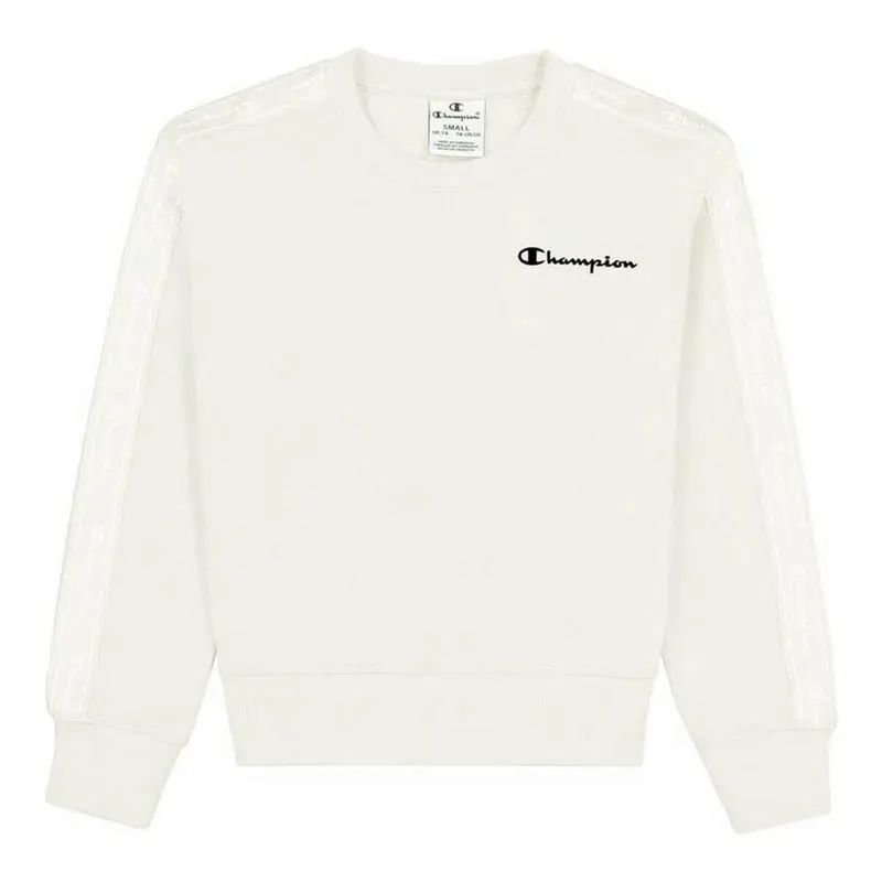 Felpa per Bambini Champion Crewneck Logo Bianco | Champion