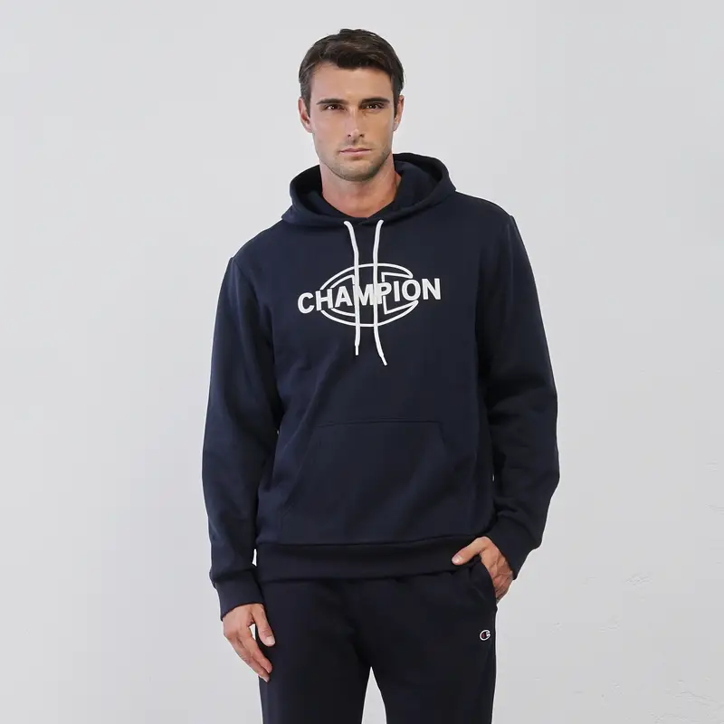 Felpa sportiva blu da uomo con logo