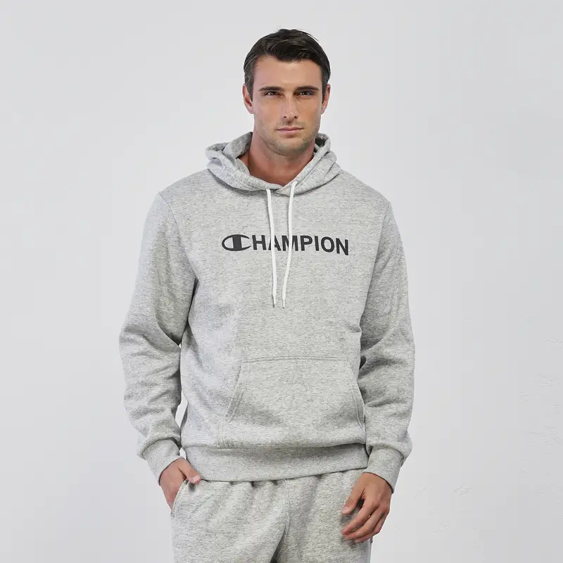 Felpa sportiva grigia da uomo con logo