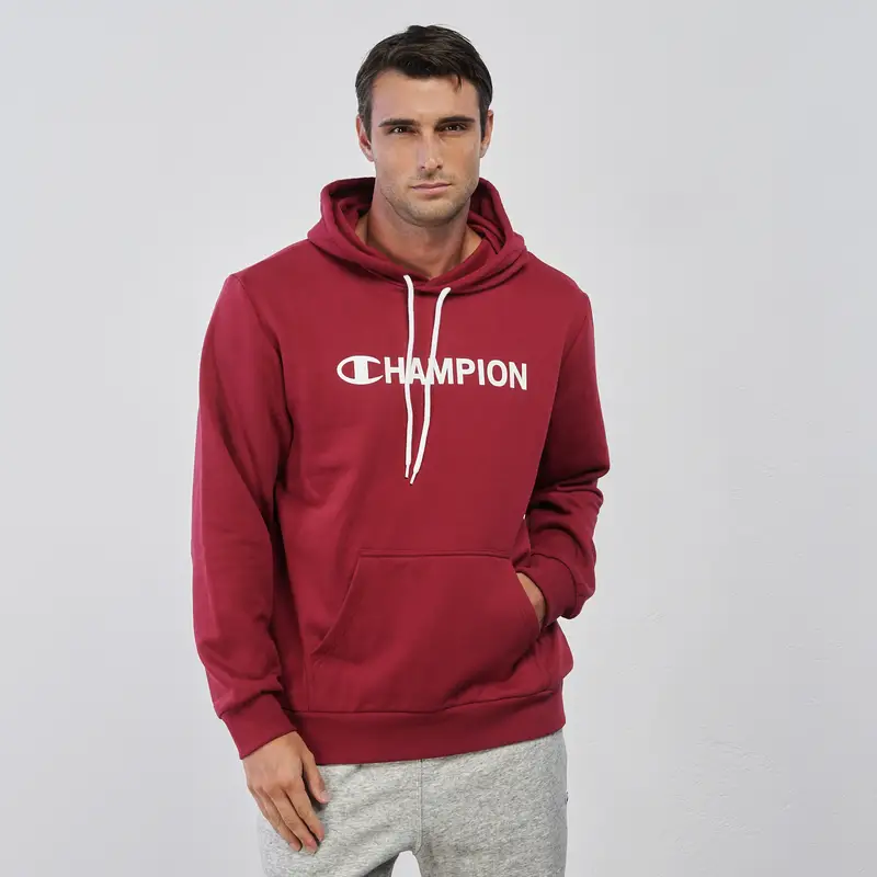 Felpa sportiva rossa da uomo con logo