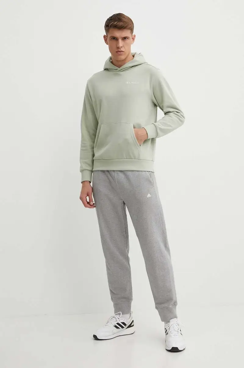 felpa uomo colore verde con cappuccio E20000 miniatura 2