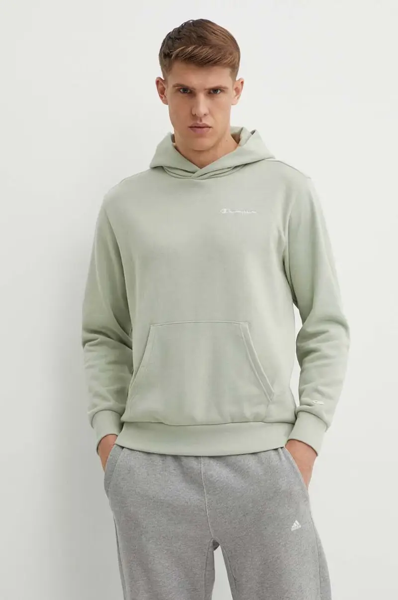 felpa uomo colore verde con cappuccio E20000