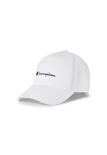 Champion Icons Accessories Junior Caps-802421 Woven Cotton Twill Small Script Logo Cappellino da Baseball, Bianco,