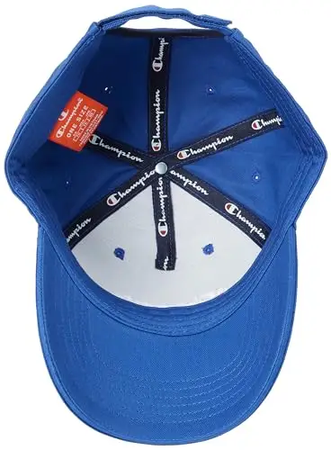 Champion Icons Accessories Junior Caps - 802421 Woven Cotton Twill Small Script Logo Cappellino da Baseball, Blu miniatura 3