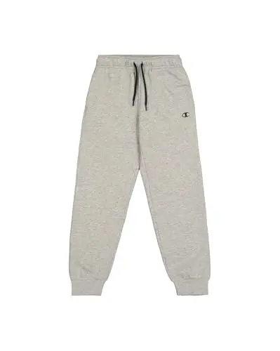 Champion Legacy Basics B-Ultralight Powerblend Fleece Rib Cuff Pantaloni da Tuta, Grigio Melange Chiaro, 3