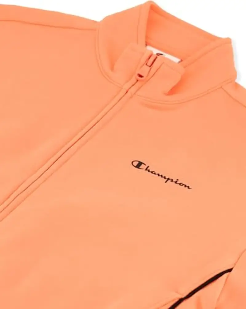 Champion Legacy Girl-Full Zip Sweatsuit Elastic Cuff Tuta da Allenamento, Pink (PS202), 5 miniatura 3