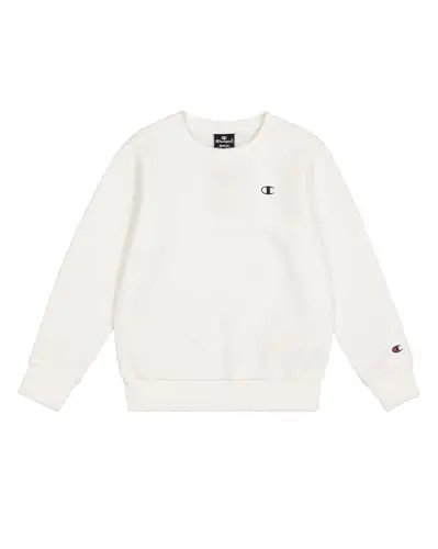 Champion Legacy Legacy Basics B - Ultralight Powerblend Fleece Crewneck Felpa, Bianco, 13