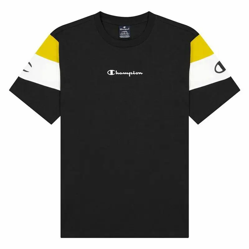 Maglia a Maniche Corte Champion Crewneck Color Block M Nero | Champion