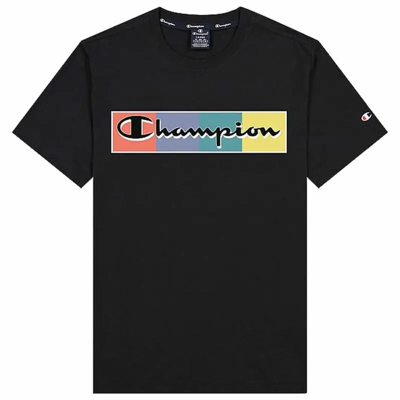 Maglia a Maniche Corte Champion Crewneck Nero | Champion